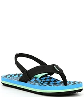 Reef Boys' Little Ahi Swell Checkers Flip-Flops (Toddler)