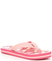 Reef Girls' Ahi Rainbows and Clouds Flip-Flops (Youth)