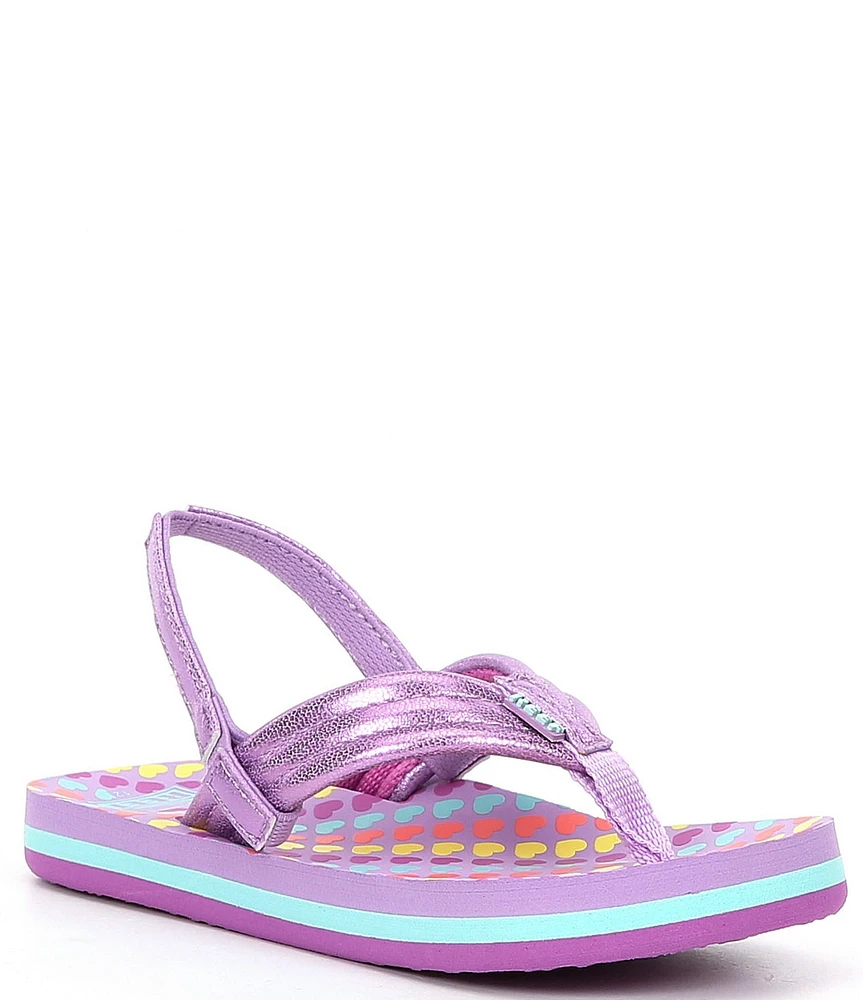 Reef Girls' Ahi Hearts Flip-Flops (Infant)