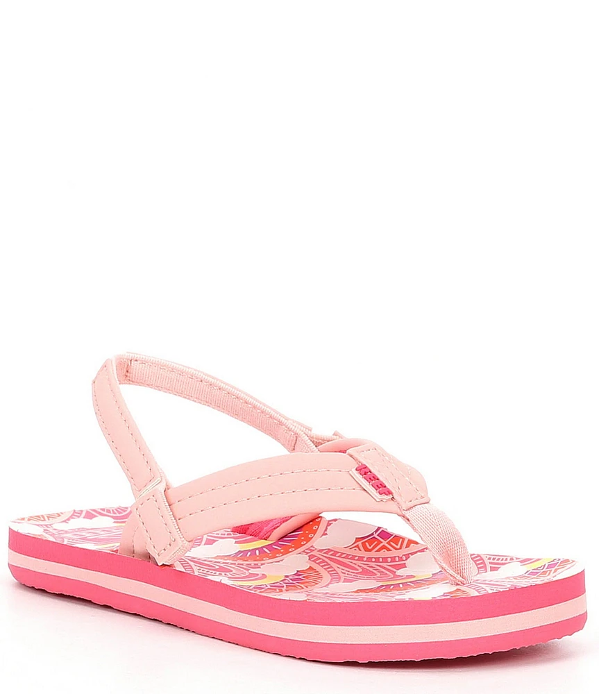 Reef Girls' Little Ahi Rainbows and Clouds Flip-Flops (Toddler)