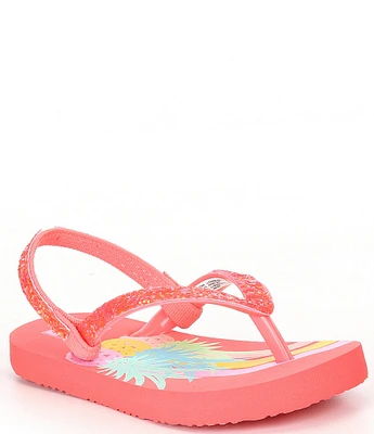 Reef Girls' Little Stargazer Print Flip-Flops (Toddler)