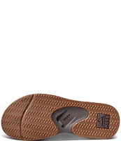 Reef Men's Leather Fanning Flip Flops