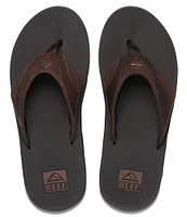 Reef Men's Leather Fanning Flip Flops