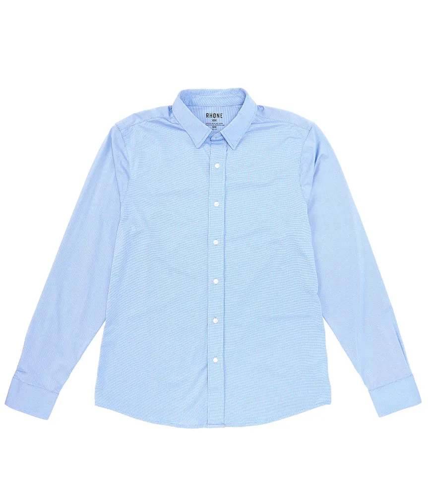 Rhone Commuter Mini-Check Performance Stretch Long-Sleeve Woven Shirt |  CoolSprings Galleria