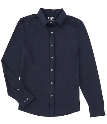 RHONE Slim Fit Commuter Seersucker Long Sleeve Woven Shirt