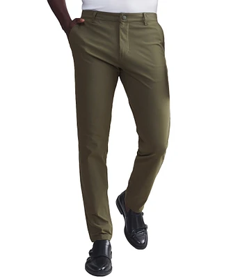 RHONE Slim Fit Flat Front Commuter Stretch Pants