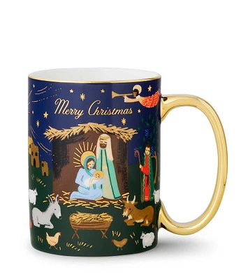 Rifle Paper Co. Holiday Nativity Scene Porcelain Mug