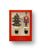 Rifle Paper Co. Holiday Nutcracker Wine Stopper Set