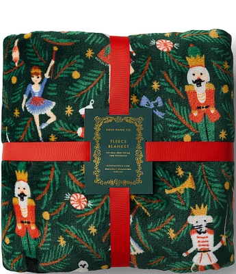 Rifle Paper Co. Nutcracker Ballet Fleece Throw Blanket