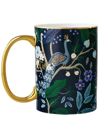 Rifle Paper Co. Peacock Porcelain Coffee Mug