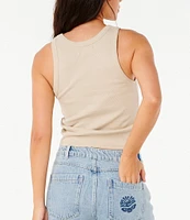 Rip Curl Butterfly Sleeveless Rib-Knit Tank Top