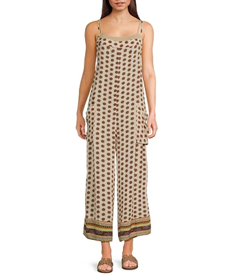 Rip Curl Cala Nights Sleeveless Yardage Print Cropped Jumpsuit