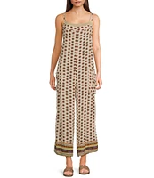 Rip Curl Cala Nights Sleeveless Yardage Print Cropped Jumpsuit