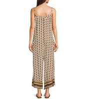 Rip Curl Cala Nights Sleeveless Yardage Print Cropped Jumpsuit