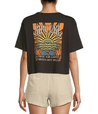 Rip Curl Coral Sands Short Sleeve Cropped Graphic T-Shirt