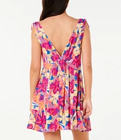 Rip Curl Es Vedra Tropical Floral Printed Cover Up Dress