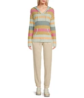 Rip Curl Hibiscus Heat Stripe Print Poncho