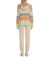 Rip Curl Hibiscus Heat Stripe Print Poncho