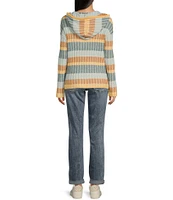 Rip Curl Hibiscus Heat Stripe Print Poncho