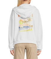 Rip Curl High Tide Scenic Print Long Sleeve Hooded Graphic Jacket