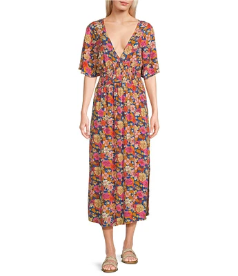 Rip Curl Kamari Floral-Printed Midi Dress