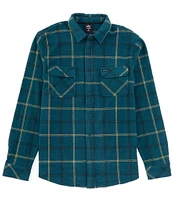 Rip Curl Long Sleeve Yarn-Dyed Checked Flannel Shirt