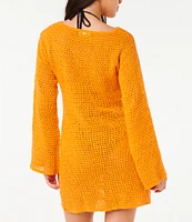 Rip Curl Neon Isles Long Sleeve Crocheted Dress