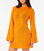 Rip Curl Neon Isles Long Sleeve Crocheted Dress