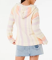Rip Curl Neon Isles Long Sleeve Striped Poncho