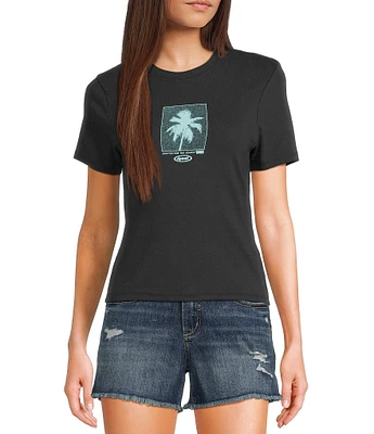 Rip Curl Neon Palm Short Sleeve Fitted T-Shirt