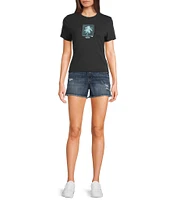 Rip Curl Neon Palm Short Sleeve Fitted T-Shirt