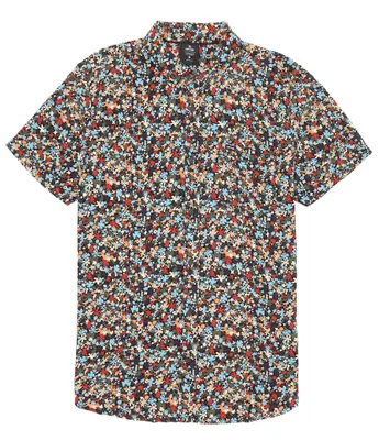 Rip Curl Party Pack Floral Print Short-Sleeve Poplin Shirt