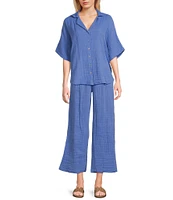 Rip Curl Premium Surf Beach High Rise Wide Leg Gauze Weave Coordinating Pants