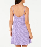 Rip Curl Premium Surf Gingham Sleeveless Swim Cover Up Dress