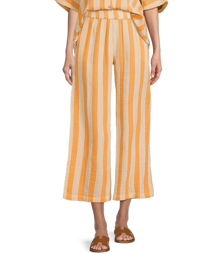 Rip Curl Premium Surf Mid Rise Striped Coordinating Cropped Pants