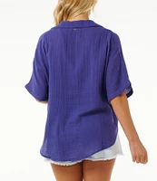 Rip Curl Premium Surf Relaxed Short Sleeve Button Front Woven Coordinating Shirt