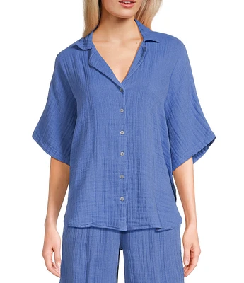 Rip Curl Premium Surf Relaxed Short Sleeve Button Front Woven Coordinating Shirt