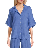 Rip Curl Premium Surf Relaxed Short Sleeve Button Front Woven Coordinating Shirt