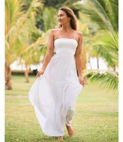 Rip Curl Premium Surf Strapless Open Back Maxi Dress