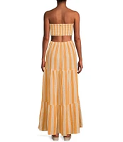 Rip Curl Premium Surf Striped Strapless Maxi Dress