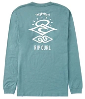 Rip Curl Search Icon Long Sleeve Graphic T-Shirt