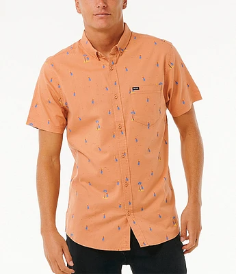 Rip Curl Short Sleeve Hula Breach Chambray Button Front Shirt