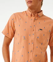 Rip Curl Short Sleeve Hula Breach Chambray Button Front Shirt