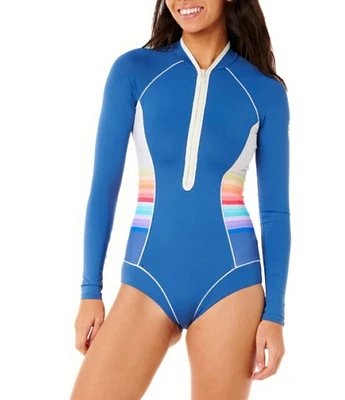 Rip Curl Surf Revival Long Sleeve Half Zip One Piece Swimsuit