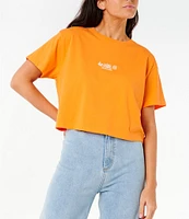 Rip Curl Tokens Short-Sleeve Cropped T-Shirt