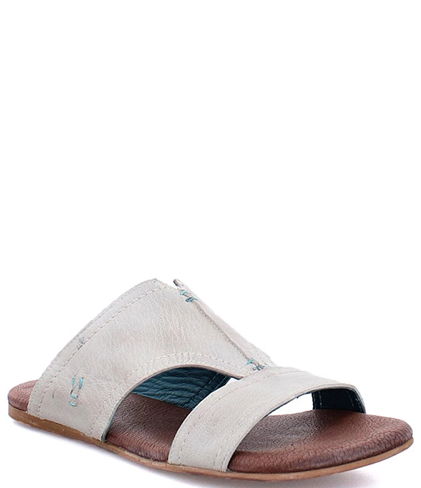 Roan Somerville Leather T-Strap Slide Sandals