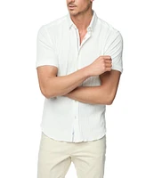 Robert Graham Hammond Stretch Knit Short Sleeve Woven Shirt