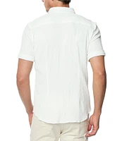 Robert Graham Hammond Stretch Knit Short Sleeve Woven Shirt