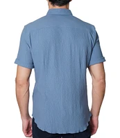 Robert Graham Hammond Stretch Knit Short Sleeve Woven Shirt