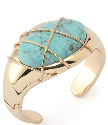 Robert Lee Morris Soho Turquoise Stone Cuff Bracelet